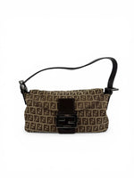 Vintage 90s Fendi Zucca Baguette Shoulder Bag