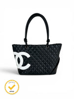 2000s Chanel Cambon B&W Tote Bag