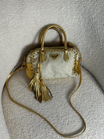 Vintage Prada Grommet Stitch Nylon 2way Handbag