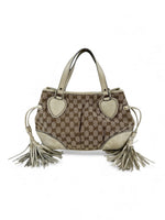 Vintage 90s Gucci Monogram GG Tassel Handbag 90s