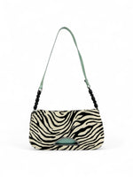 Vintage Christian Dior Zebra Print Pony Hair Malice Shoulder Bag (1999)