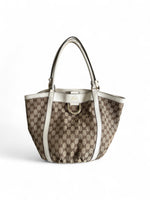 Vintage Gucci Monogram Bucket Shoulder Bag 90s