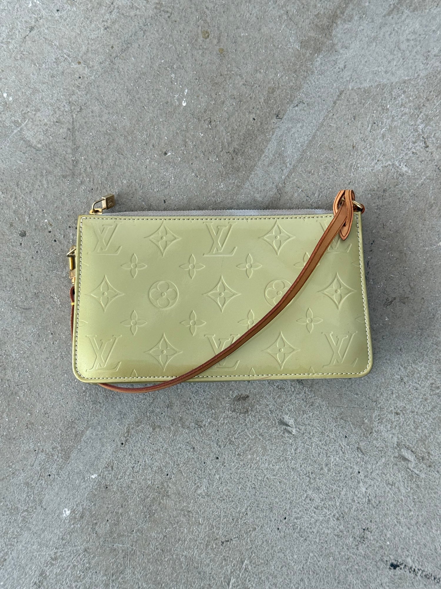 Vintage Louis Vuitton Vernis Lexington Handbag Silver Green (2001)