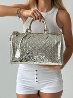 RARE Louis Vuitton Silver Monogram Miroir Speedy 35 Handbag (2006)