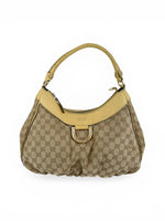 Vintage 90s Gucci Monogram GG Large D-Ring Shoulder Bag
