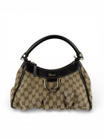 Vintage 90s Gucci Monogram Mini D-Ring Shoulder Bag