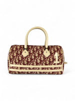 Vintage Christian Dior Red Monogram Boston Handbag (2004)