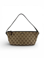 Vintage 90s Gucci Monogram Pochette Boat Bag