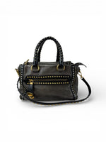 2010s Prada Studded 2Way Vitello Shimmer Handbag