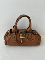 Vintage Chloe Paddington Burnt Brown Leather Handbag 2000s