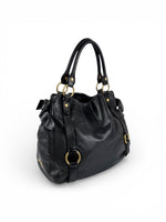 2010s Miu Miu Vitello Shine Bow Handbag