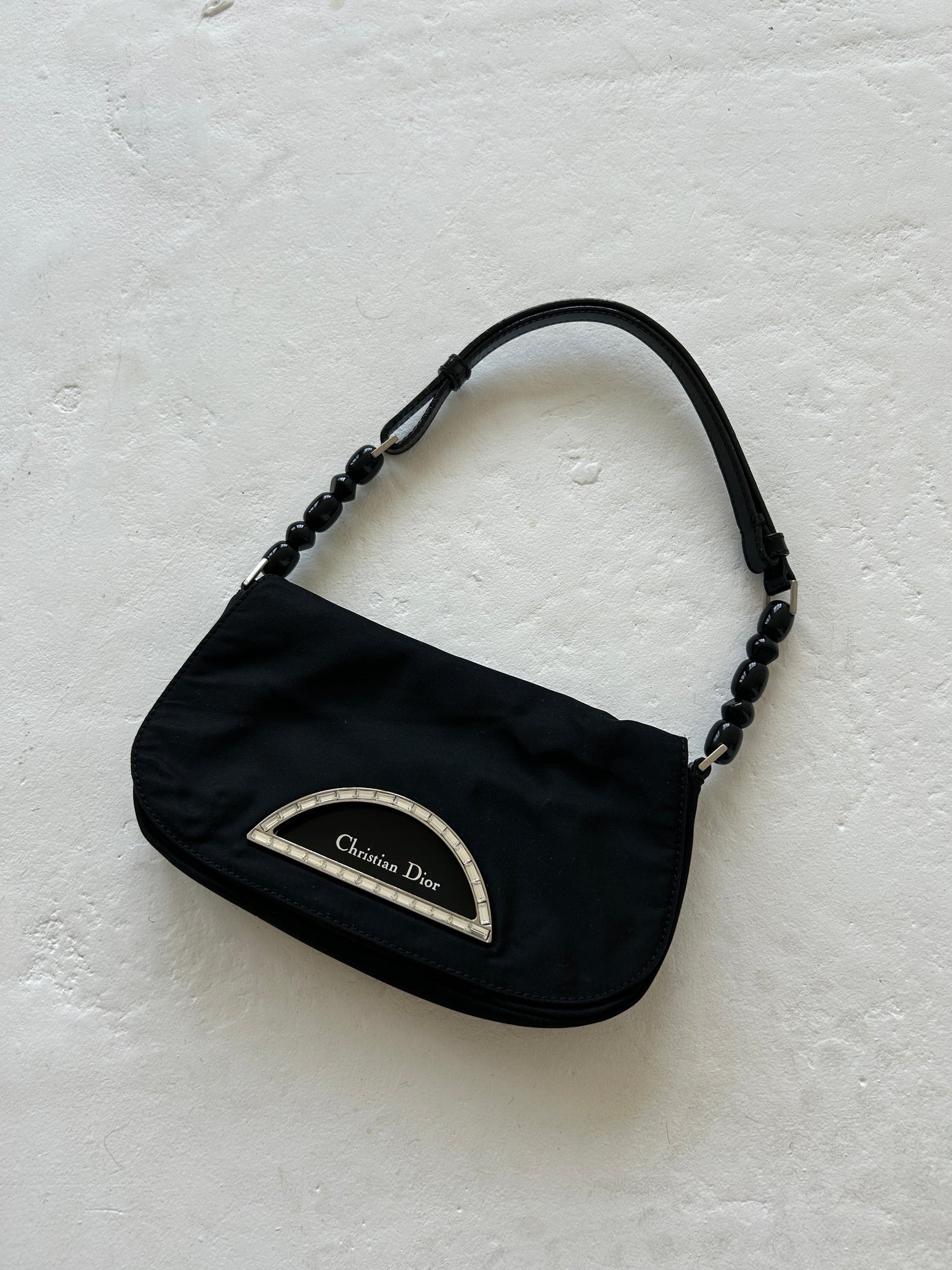 Vintage Christian Dior Mini Black Crystal Malice Handbag (2000)