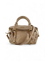 2012 Miu Miu Vitello Lux Bow Beige 2way Handbag