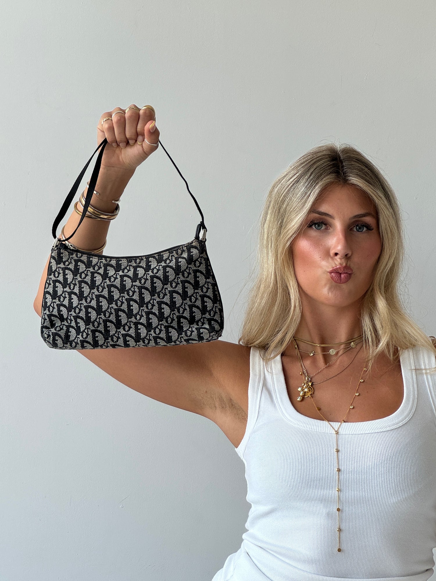 Vintage Christian Dior Monogram Mini Shoulder Bag (2002)