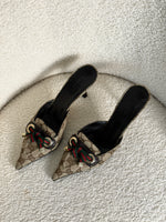 Vintage 90s Gucci Monogram Kitten Heels EU36.5/UK3.5