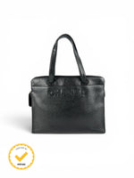 1997-1999 Chanel Black Caviar Leather Petite Tote Bag