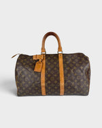 1982 Louis Vuitton Keepall 45 Duffle Handbag