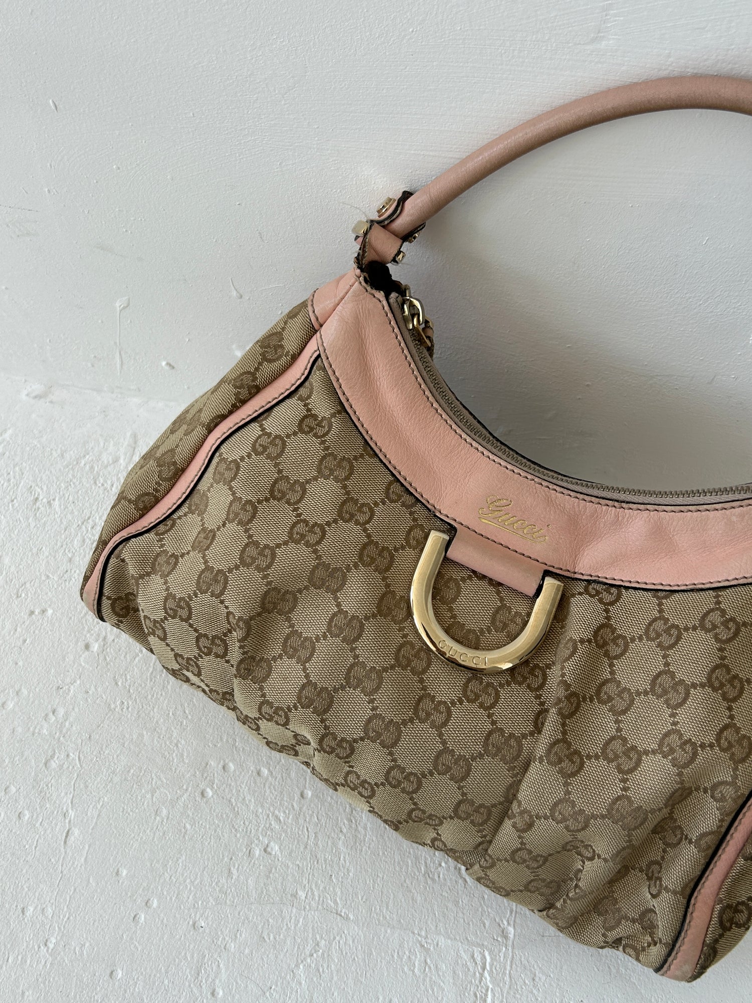 Vintage Gucci Monogram Mini D-Ring Abbey Handbag 2000s