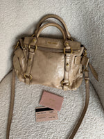 2012 Miu Miu Vitello Shine Leather 2way Bow Handbag