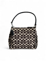 Y2K Coach Monogram Wool Mini Shoulder Bag