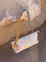 Vintage Fendi Zucca Twist Handle Mini Shoulder Bag
