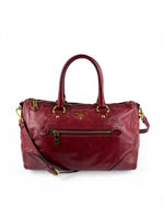 2010s Prada Vitello Shine Red 2Way Handbag