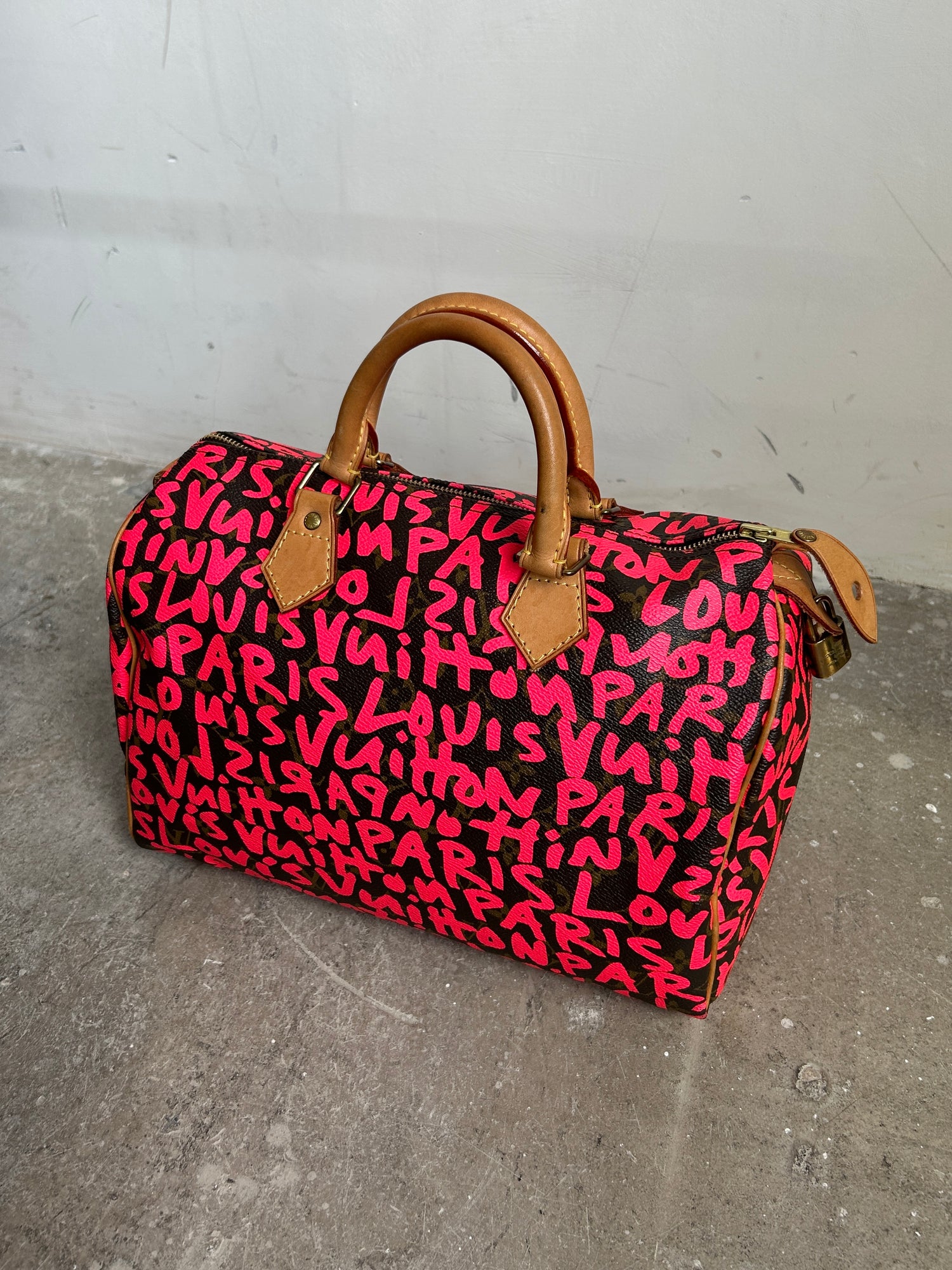 Louis Vuitton x Stephen Sprouse Pink Graffiti Speedy 30 Handbag (RARE) (2008)