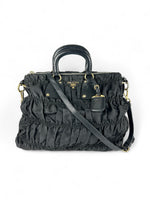 Vintage Prada Nylon Tessuto 2way Black Satchel Bag 2000s