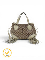 2000s Gucci Monogram GG Tassel Handbag