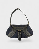 90s Fendi Mini Denim Spy Pouch Shoulder Bag