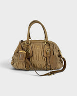2008 Prada Tessuto Gaufre Antik Deer Leather 2Way Handbag