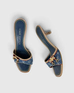 90s Louis Vuitton Denim Mule Heels EU36/UK3