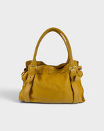 2010s Miu Miu Grained Leather Large Ruffle Handbag