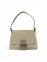Vintage Fendi Zucca Mamma Baguette Shoulder Bag 90s