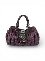 2010s Miu Miu Matelasse Coffer Hobo Handbag