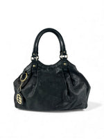 Vintage 90s Gucci Guccissima Black Leather Sukey Handbag
