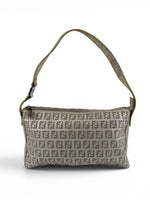 Vintage 90s Fendi Zucca Champagne Shoulder Bag