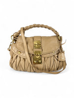 Vintage Miu Miu Matelasse Leather Coffer Hobo 2way Bag 2000s