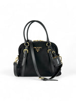 Prada Tessuto Nylon Saffiano Black 2Way Handbag