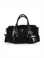 2010s Prada Nylon Tessuto Gaufre Black Handbag