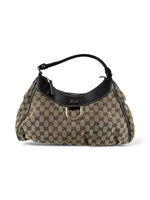 Vintage 90s Gucci Monogram Large D-Ring Shoulder Bag