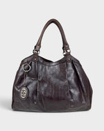 90s Gucci GG Guccissima Large Brown Sukie Handbag