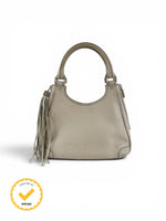 2003 Chanel Grained Calfskin Fringe Tassel Logo Hobo Bag