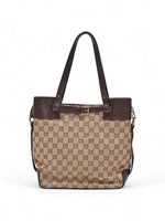 Vintage Gucci GG Monogram Belt Tote Bag