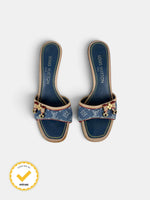 90s Louis Vuitton Denim Mule Heels EU36/UK3