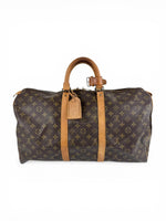 Vintage 1980s Louis Vuitton Keepall 50 Duffle Handbag
