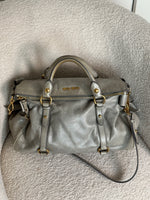 2000s Miu Miu Vitello Shine Leather 2way Bow Handbag