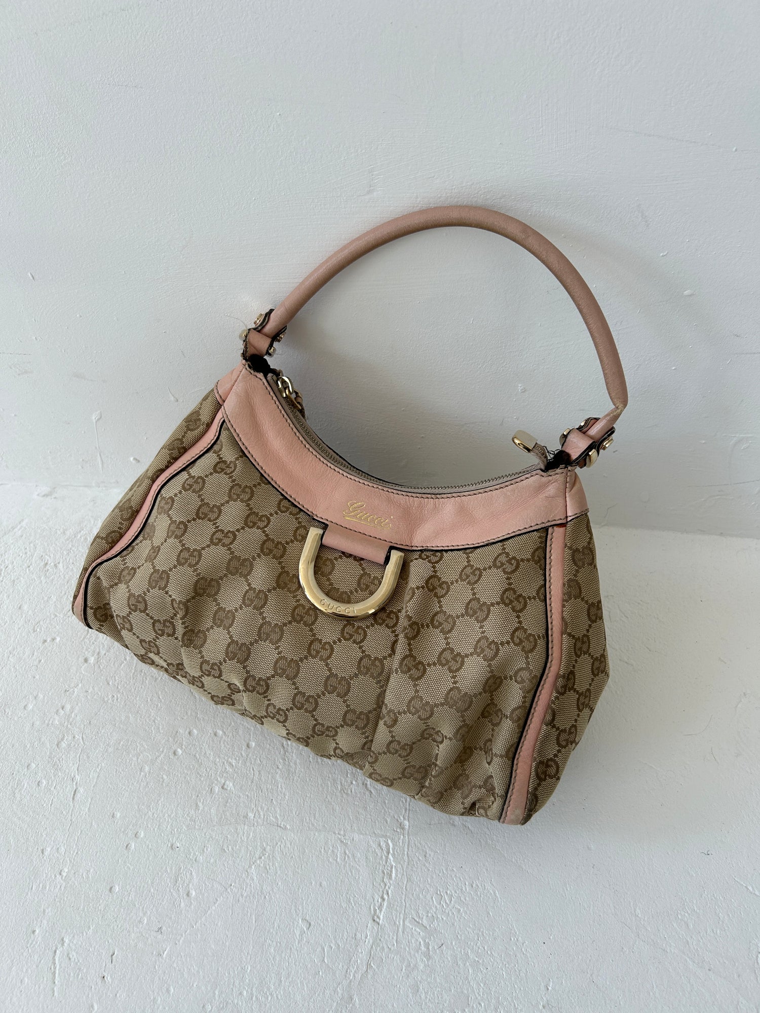 Vintage Gucci Monogram Mini D-Ring Abbey Handbag 2000s