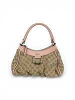 Vintage 90s Gucci Monogram Mini D-Ring Shoulder Bag