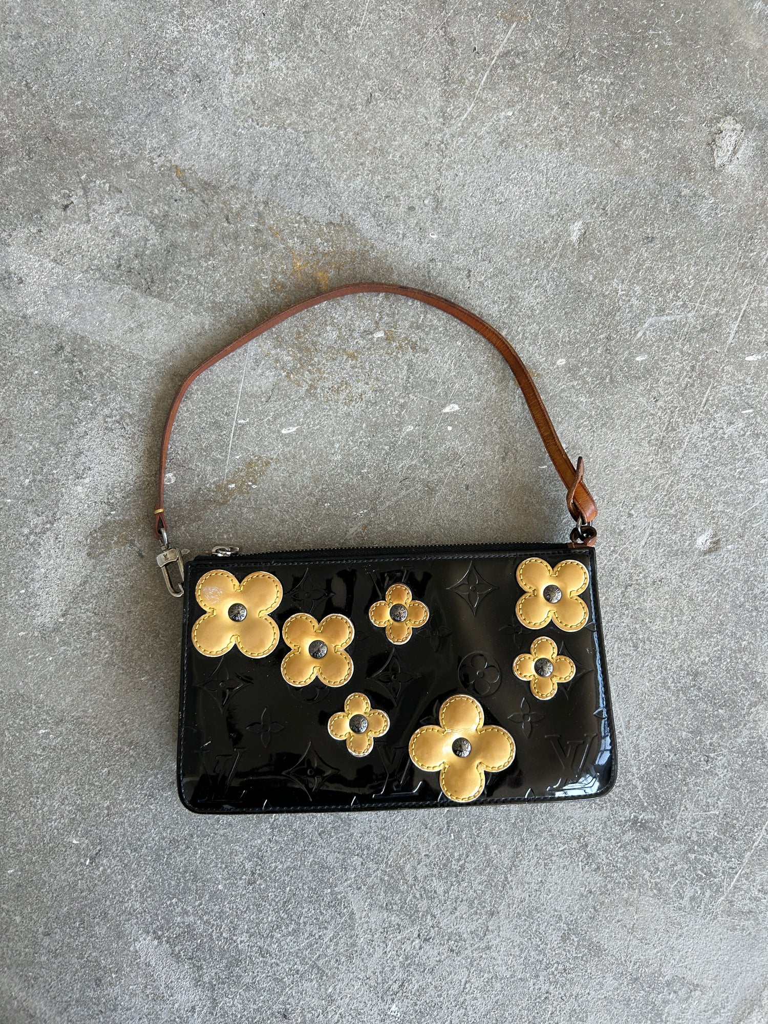 Vintage Louis Vuitton Vernis Lexington Flower Petal Handbag 90s